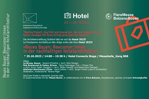 la Fondazione Architettura Alto Adige invita alla fiera Hotel 2023!