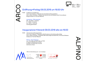 Eröffnung Rassegna Architettura Arco Alpino 2016 in Sterzing