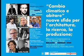 we suggest: Klimahouse 2020: cambio climatico e abitare: nuove sfide per l'architettura, la ricerca, produzione